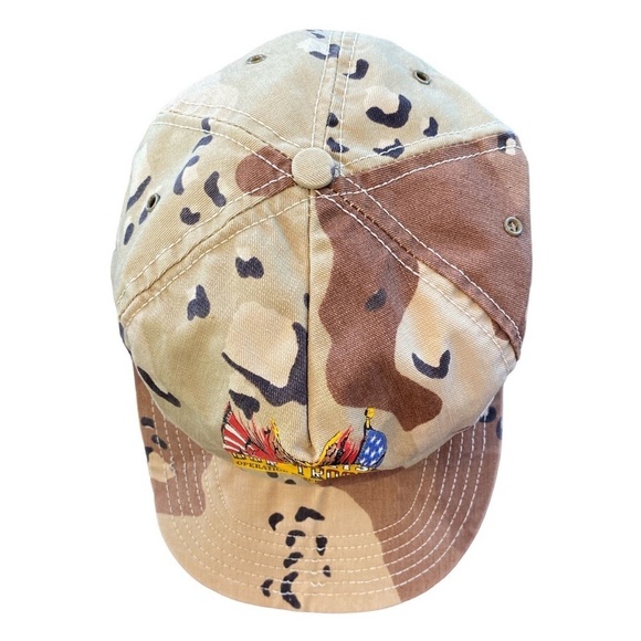 VTG 1991 Operation Desert Storm Plastic Snapback Ball Cap Hat Camo Eagle OSFA - Picture 5 of 13